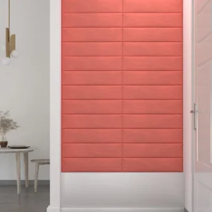 Lumarko Panele ścienne, 12 szt., różowe, 60x15 cm, aksamit, 1,08 m² - Panele ścienne i boazeria - miniaturka - grafika 5
