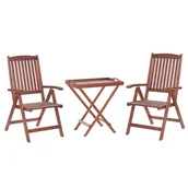 Meble ogrodowe - Beliani Zestaw mebli balkonowych drewno tekowe ciemny TOSCANA - miniaturka - grafika 1