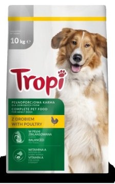 Karma sucha dla psa Tropi z kurczakiem 10 kg