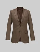 Marynarki męskie - marynarka brolo brąz slim fit - miniaturka - grafika 1