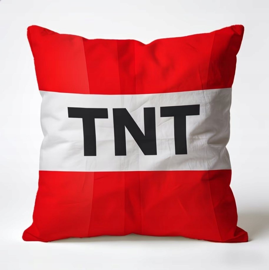 Poszewka poduszka MINECRAFT TNT dynamit GAMING 45x45 na PREZENT dla gracza