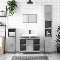 Toaletki - vidaXL Szafka łazienkowa, szarość betonu, 30x30x100 cm - miniaturka - grafika 1