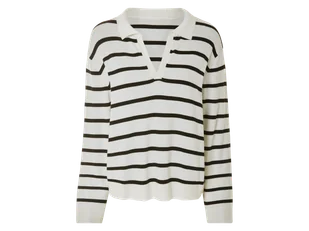 esmara® Sweter damski z cienkiej dzianiny (Biały/ czarny, M(40/42)) - Swetry damskie - miniaturka - grafika 1