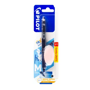 PILOT FRIXION Clicker 0,7 granatowe + gumka - Długopisy - miniaturka - grafika 1