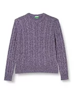 Swetry męskie - United Colors of Benetton sweter męski, Niebieski melanż 403, XS - miniaturka - grafika 1