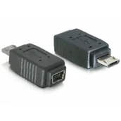 Adaptery i przejściówki - Delock Adapter USB mini f- USB mikro m +nikiel (65063) - miniaturka - grafika 1