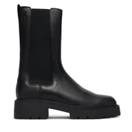Botki damskie - Sztyblety Calvin Klein Chunky High Chelsea YW0YW01909 Czarny - miniaturka - grafika 1