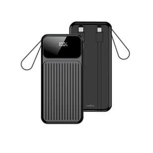 Maxlife Power Bank Z Wbudowanymi Kablami Mxpb-06 Pd Qc 22,5W 10000 Mah Czarny - Powerbanki - miniaturka - grafika 1