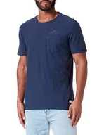Koszulki męskie - Blend Męski T-shirt T-shirt, 194024/Dress Blues, S, 194024/Dress Blues, S - miniaturka - grafika 1