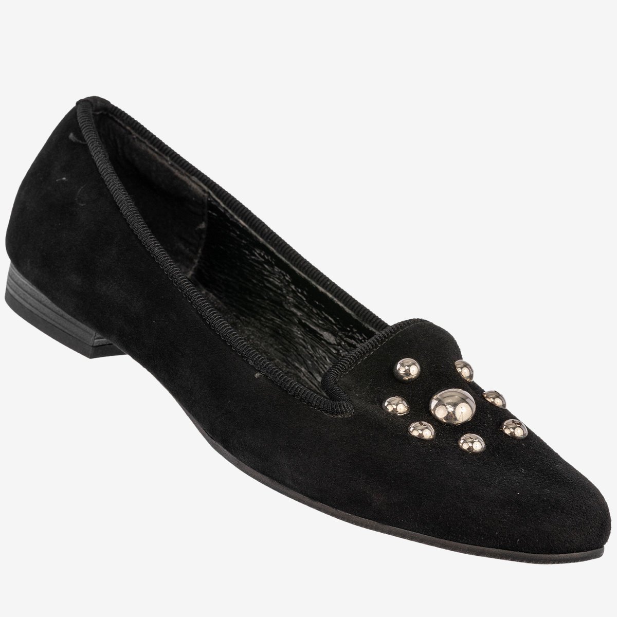 Mokasyny Damskie Skórzane Buty Lordsy Płaski Obcas Czarne Szewczyk Czarny 36