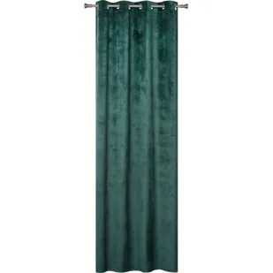 Zasłona z kółkami CRISTAL 135 x 260 cm zielona - Zasłony - miniaturka - grafika 1