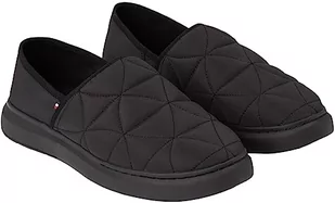 Tommy Hilfiger Męskie kapcie męskie Hilfiger Warm Hybrid Homeslipper, Czarny, 41 EU - Kapcie damskie - miniaturka - grafika 1