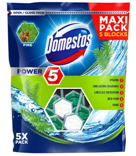 Unilever UNILEV DOMESTOS KOSTKA POWER5 PINE 5X55g - Pozostałe kosmetyki - miniaturka - grafika 2
