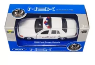 Samochody i pojazdy dla dzieci - Welly 1:34 Ford Crown Victoria Policja -biały - miniaturka - grafika 1