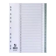 Segregatory - Przekładki A4 PP szare 31 kart - Q-Connect - miniaturka - grafika 1