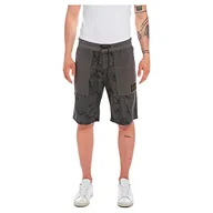 Spodenki damskie - Replay Męskie szorty M9938, 020 ciemnoszare/czarne, 28, 020 Dark Grey/Black, 28W - miniaturka - grafika 1