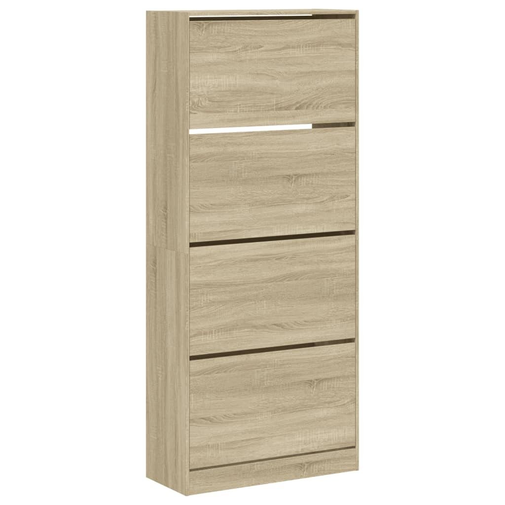 vidaXL Szafka na buty z 4 klapami dąb sonoma 80x34x187,5 cm