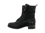 Botki damskie - Mustang Damskie sztyblety 15M0062002, czarne, 37 EU, czarny, 37 EU - miniaturka - grafika 1