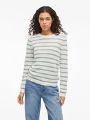 Swetry damskie - Vila Sweter "Vidalo" w kolorze biało-zielonym - miniaturka - grafika 1