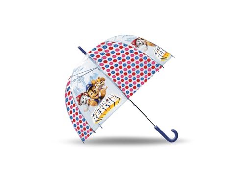 Kids Licensing - 46 cm ręczny przezroczysty parasol z dzwonkiem psi patrol dla dzieci