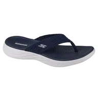 Klapki i japonki damskie - Klapki Skechers On The Go 600 Sunny W 140037-NVY granatowe - miniaturka - grafika 1