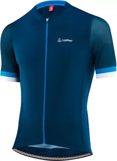 Koszulki rowerowe - Löffler Pure Full Zip Bike Jersey Men, niebieski EU 56 2022 Koszulki kolarskie - grafika 1