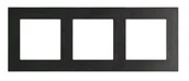 Klawisze i ramki - Kontakt Simon Ramka potrójna Nature Simon 55 - inox czarny - miniaturka - grafika 1