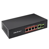Switche - Switch niezarządzalny qoltec przełącznik sieciowy fast ethernet 4x rj45 poe 1x rj45 uplink 1x sfp 65w 1000 mb/s - miniaturka - grafika 1