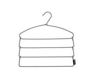 Brabantia - Wieszak na Spodnie - Powłoka z Tkaniny Antypoślizgowej - 4 Sztuki na 1 Wieszaku - Oszczędza Miejsce - Miękki Dotyk - Niezbędny - Black/White - 42.5 x 41.5 x 1.5 cm - Skarpetki dla dzieci - miniaturka - grafika 1