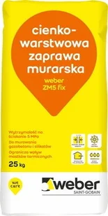 Zaprawa murarska cienkowarstwowa Weber ZM5 fix 25 kg - Zaprawy budowlane - miniaturka - grafika 1