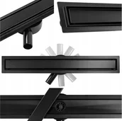 Odpływy liniowe - Odpływ Liniowy Eco 360° Black 100 Gwarancja 10 Lat - miniaturka - grafika 1