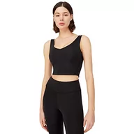 Biustonosze - LOS OJOS Biustonosz sportowy z dekoltem w serek – średni support wyściełany biustonosz sportowy dla kobiet, czarny, S - miniaturka - grafika 1