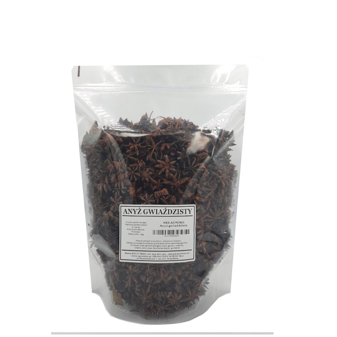 Anyż gwiaździsty (całe gwiazdki ) 1kg, 100% naturalny PREMIUM Spice Tree