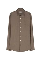 Koszule męskie - Seidensticker Męska koszula 655630, brązowa, 42 - miniaturka - grafika 1