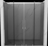 Ścianki i drzwi prysznicowe - Mexen Velar Duo drzwi prysznicowe rozsuwane 200 cm, grafit, chrom - 871-200-000-42-01 - miniaturka - grafika 1