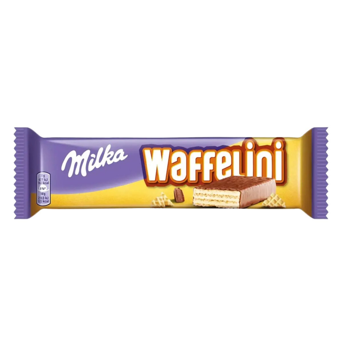 Milka Waffelini Milk Chrupiący Wafelek Przekładane Kremem Mlecznym 31G