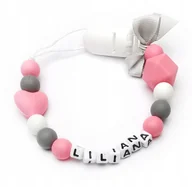 Akcesoria do smoczków - Silikonowa zawieszka z imieniem LILIANA upominek - miniaturka - grafika 1