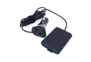 Carcommerce Ładowarka samochodowa wtyk 12/24V 2+2 x USB - Ładowarki samochodowe - miniaturka - grafika 1