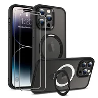 Etui i futerały do telefonów - zestaw ochronny 2 w 1 dla Apple iPhone 13 Pro składa się z 2x szklanej osłony ekranu 9H i 1x silikonowego etui w kolorze czarnym - miniaturka - grafika 1