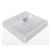 Umywalki - Umywalka do zamontowania na pralkę 60x60x11cm biała - miniaturka - grafika 1