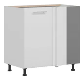 Meble kuchenne - Szafka Dolna Narożna Vero 90-100X82 Cm Folia Biały Połysk - miniaturka - grafika 1