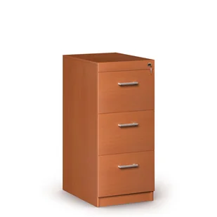 B2B Partner Drewniana szafa kartotekowa, 3 szuflady, czereśnia kart 3x4 tresen - Szafy biurowe - miniaturka - grafika 1