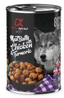 Mokra karma dla psów - Alpha Spirit Mięsne klopsiki z kurczakiem i kurkumą 6x400g - miniaturka - grafika 1
