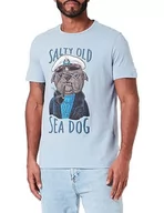 Koszulki męskie - Blend Męski T-shirt T-shirt, 164010/Dusty Blue, S, 164010/Dusty Blue, S - miniaturka - grafika 1