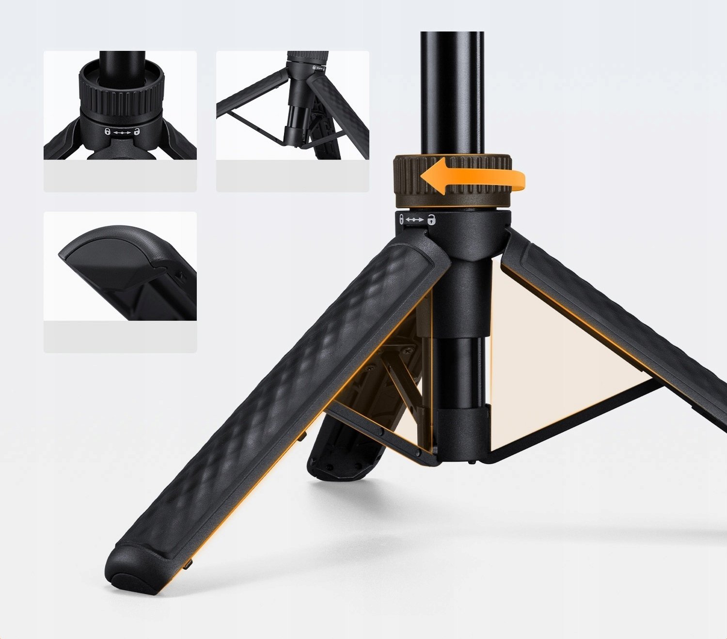Selfie stick Kf Mini Statyw + Kijek Selfie Stick 65cm Głowica 360° Uchwyt Do Telefonu K&f / Kf09.180s1