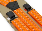 Dodatki do ubrań - Neonowe odblaskowe pomarańczowe szelki do spodni - baranek T91 - miniaturka - grafika 1