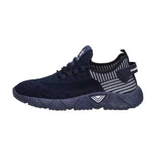 Granatowe sportowe buty męskie SUPER STAR 080F - Suzana - Sneakersy męskie - miniaturka - grafika 1