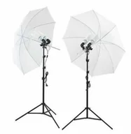 Inne akcesoria studyjne - CineGEN 2 lampy parasolkowe światła ciągłego 84cm 4x65W Softlight CGO233612S - miniaturka - grafika 1