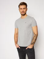 Koszulki męskie - Tommy Jeans T-Shirt DM0DM04411 Szary Regular Fit - miniaturka - grafika 1