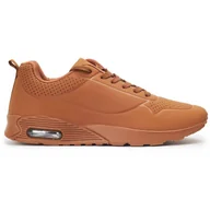 Sneakersy męskie - Buty Sportowe Lekkie Wygodne Biegowe Na Fitness Do Biegania Sneakersy Męskie Z Podeszwą Air Brązowe Demo 44 - miniaturka - grafika 1